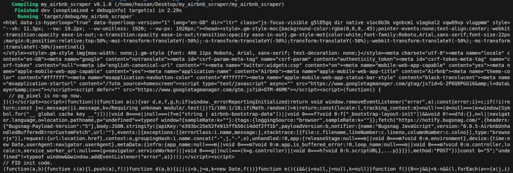 Crawled HTML Screenshot
