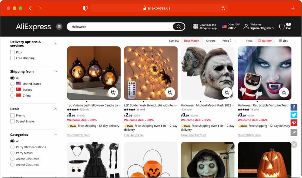 Halloween products on Aliexpress Halloween products on Aliexpress