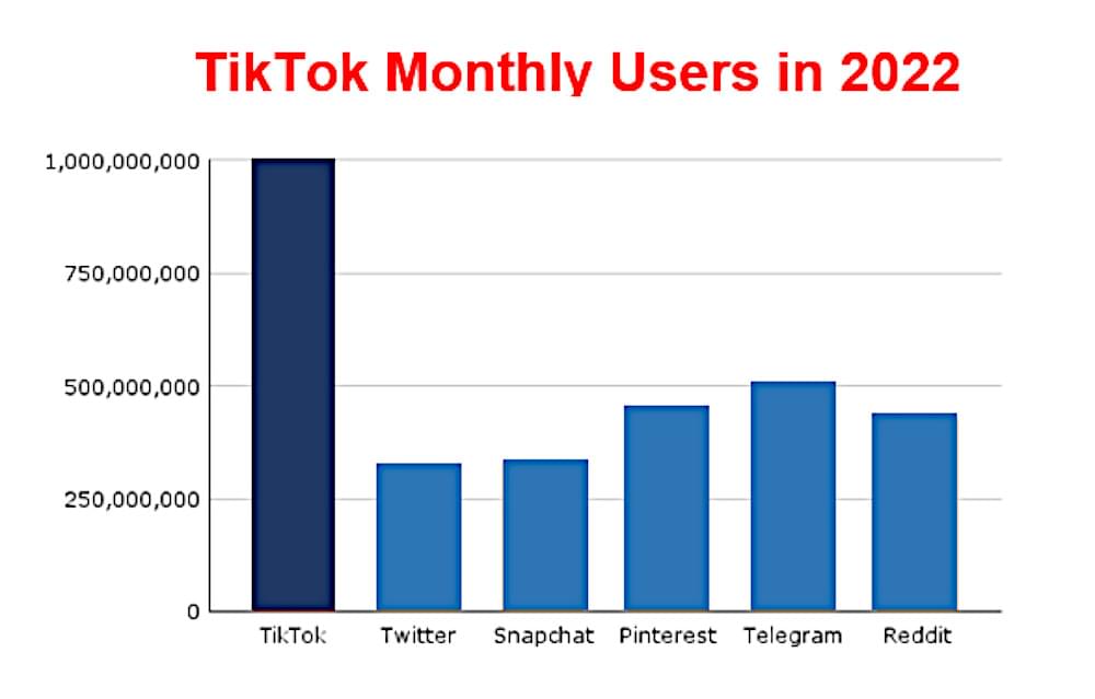 TikTok monthly users TikTok monthly users