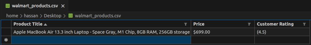 walmart_products.csv snapshot walmart_products.csv snapshot