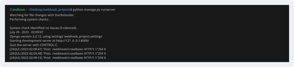 Receive data from Crawler