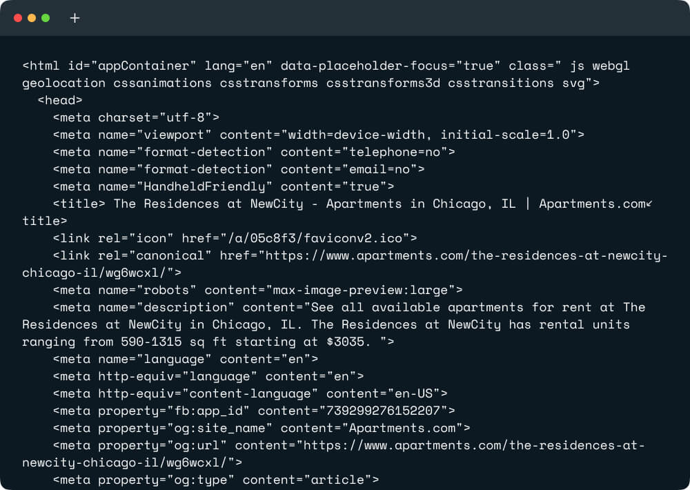 Scraping HTML Apartments.com Scraping HTML Apartments.com