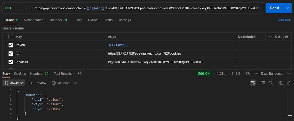 An image displaying Postman curl request.