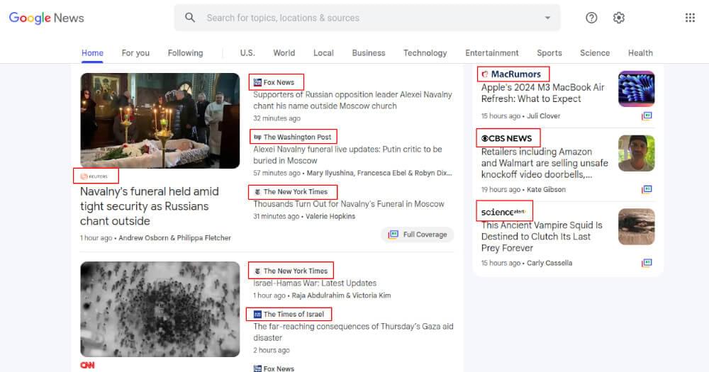 Scrape Google News article publisher Scrape Google News article publisher