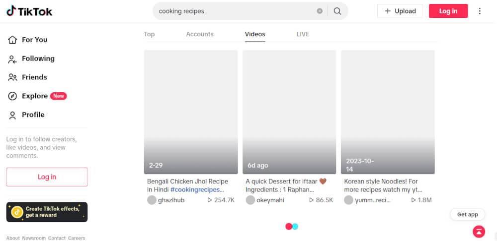 TikTok Scroll Pagination