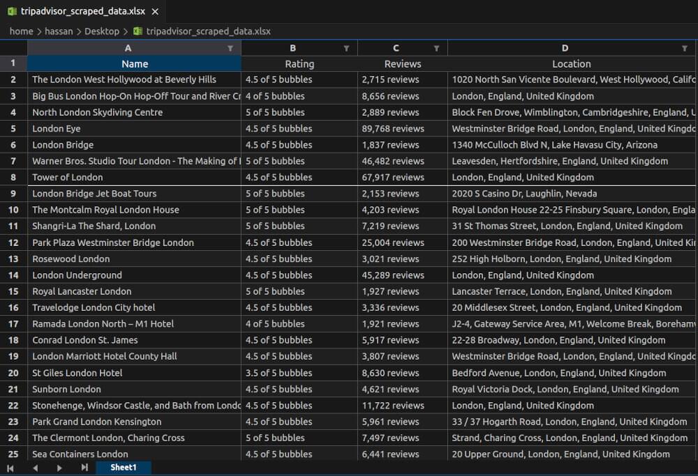 tripadvisor_scraped_data.xlsx File Snapshot