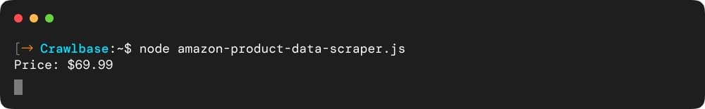 Scrape Amazon product price from JSON file
