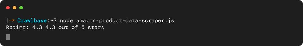 Scrape Amazon product rating from JSON file