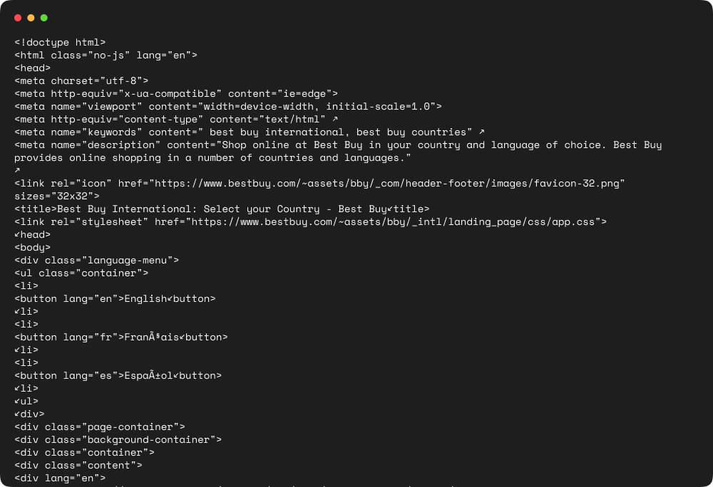 Best Buy Scraped HTML Best Buy Scraped HTML
