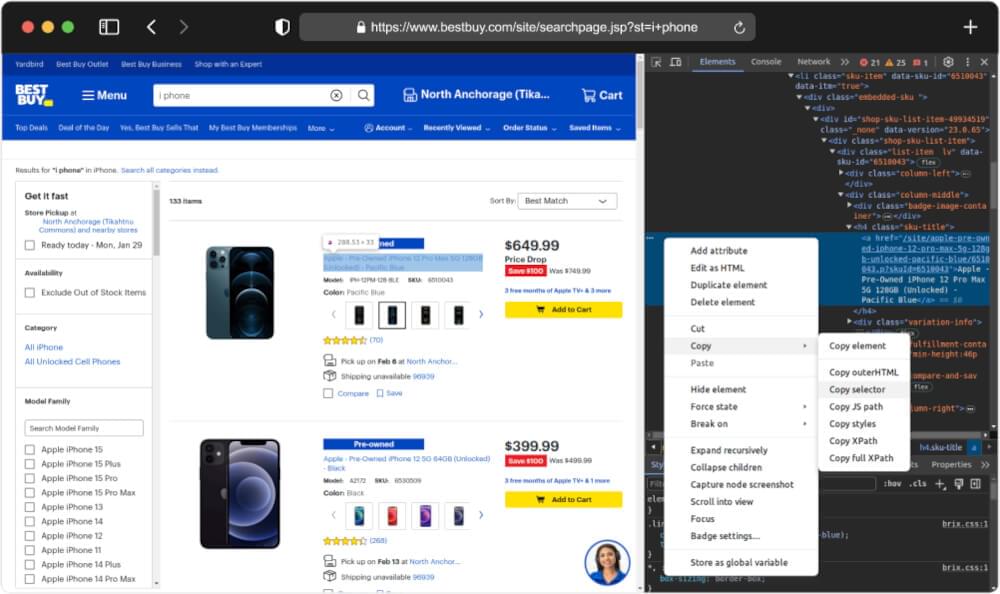 Best Buy SERP Inspect Best Buy SERP Inspect