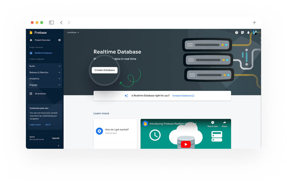 Create Firebase Database