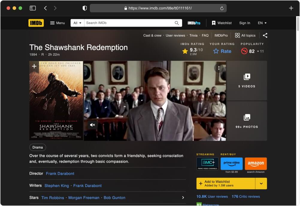 Extract IMDb movie page HTML Extract IMDb movie page HTML