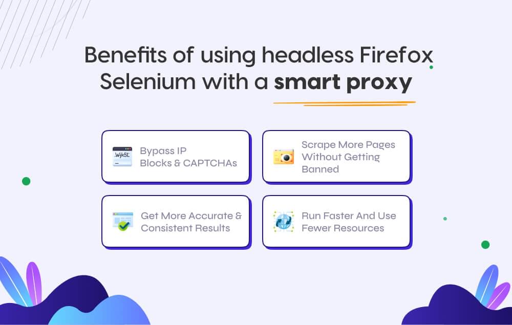 Benefits of using firefox selenium with smart-proxy Benefits of using firefox selenium with smart-proxy