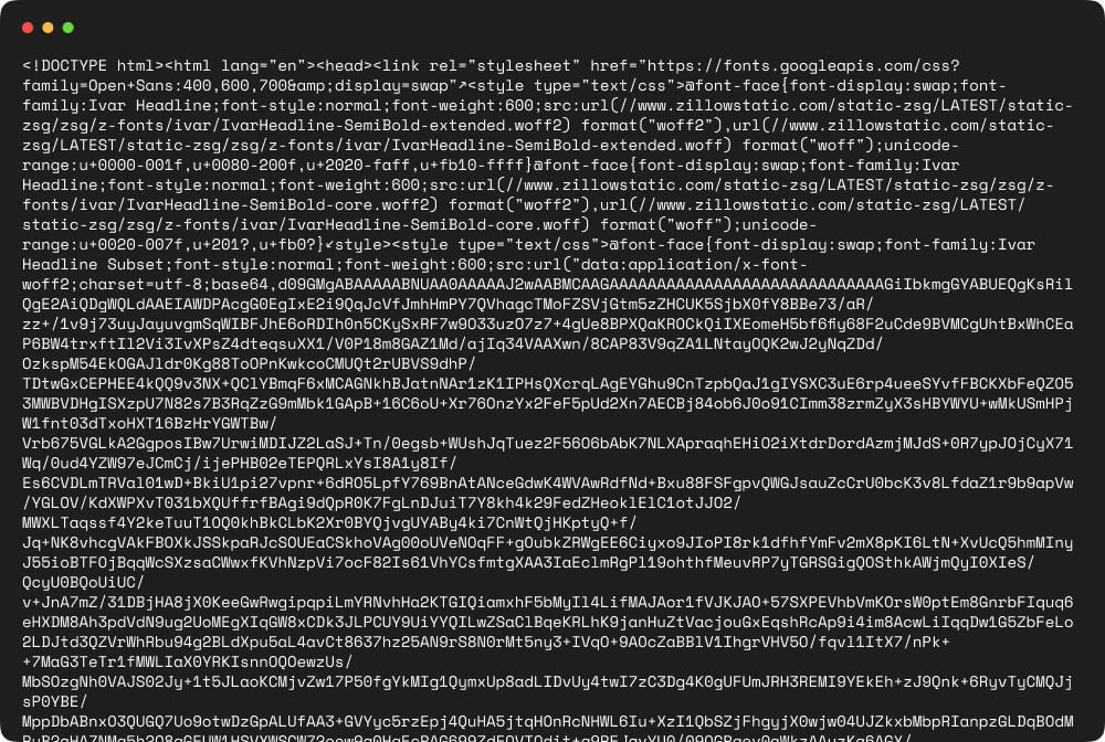 Output HTML Snapshot