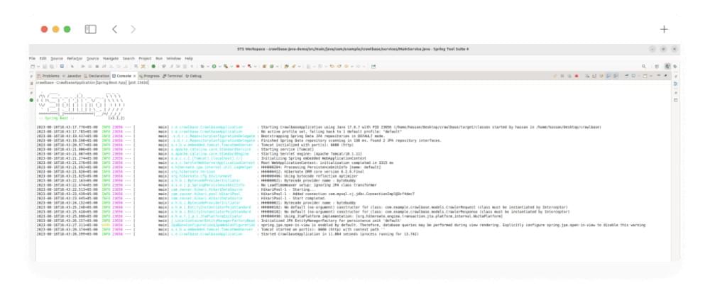 Spring Boot Server Running